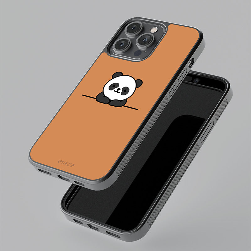 Panda Brown Glass Case