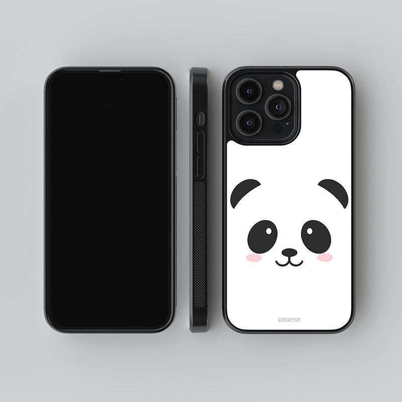 Panda Face Glass Case