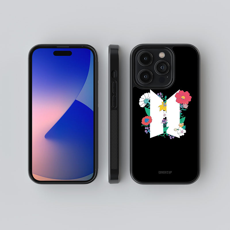 Black BTS Logo Glass Case