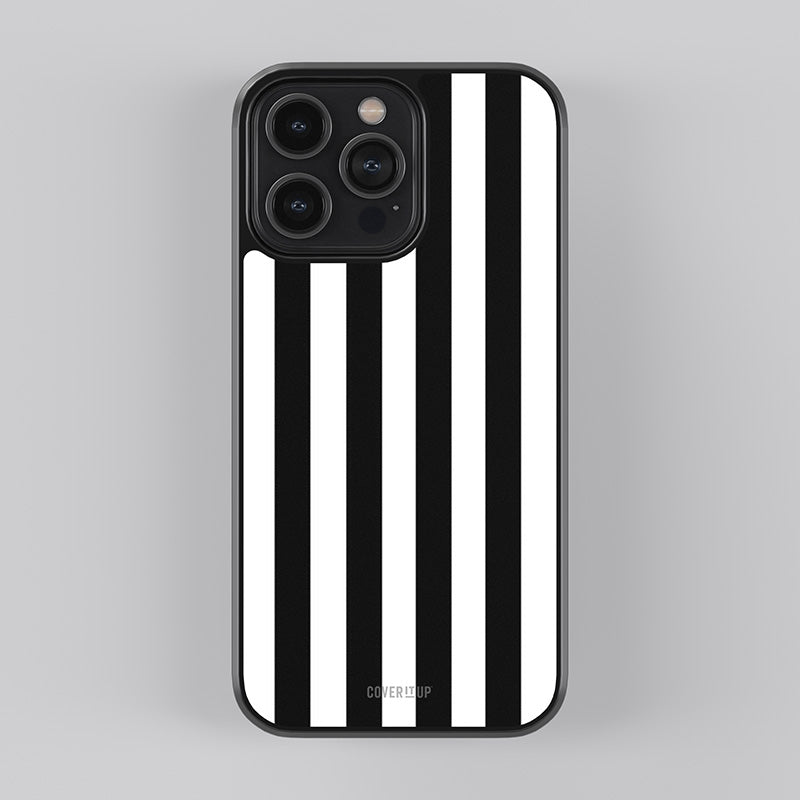 Lavish Black Stripes Glass Case