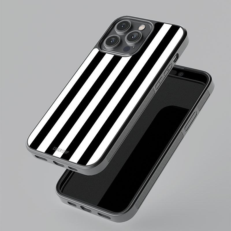 Lavish Black Stripes Glass Case