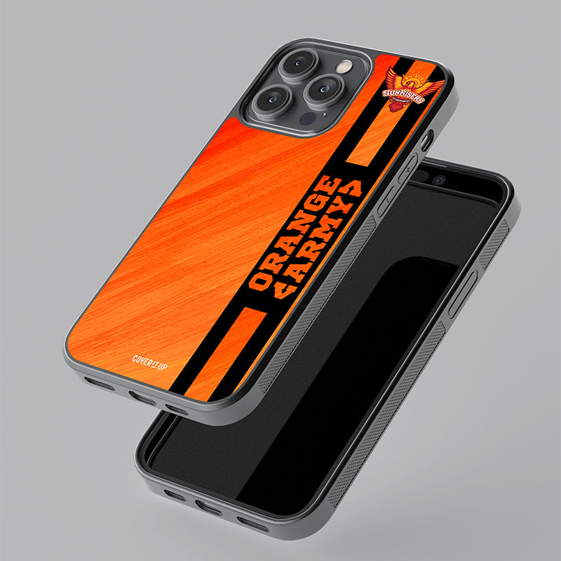 Official Sunrisers Hyderabad Orange Fandom Glass Case