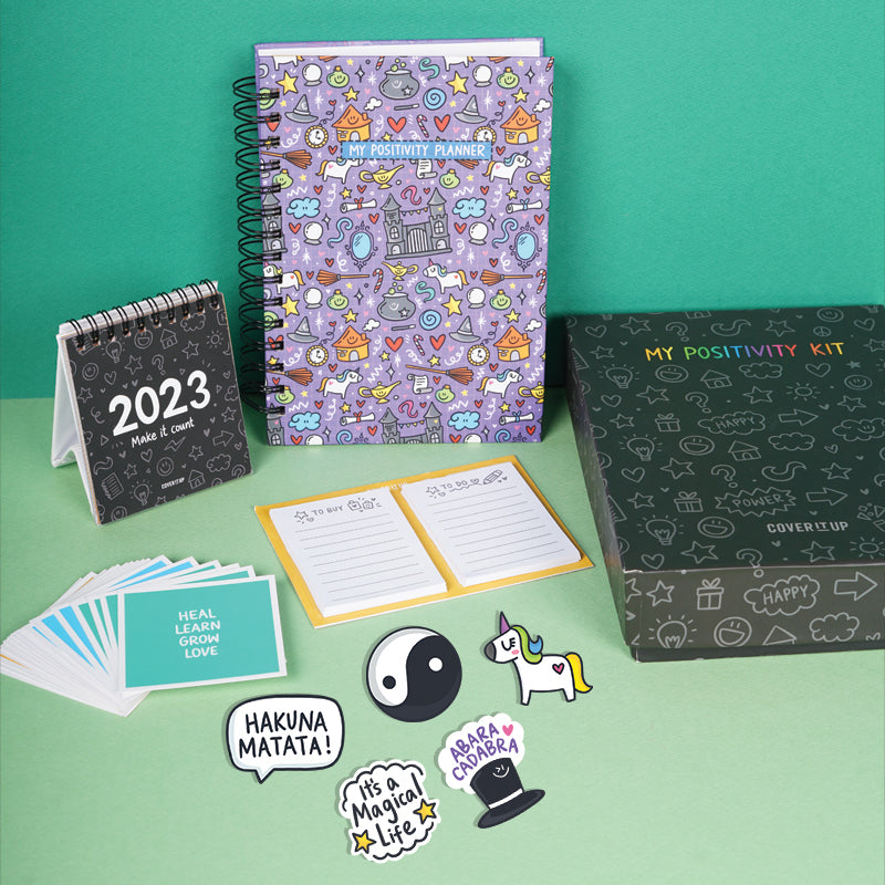The Positivity Kit - FantasyThemed Stationery Planner Kit for New Year from coveritup.com