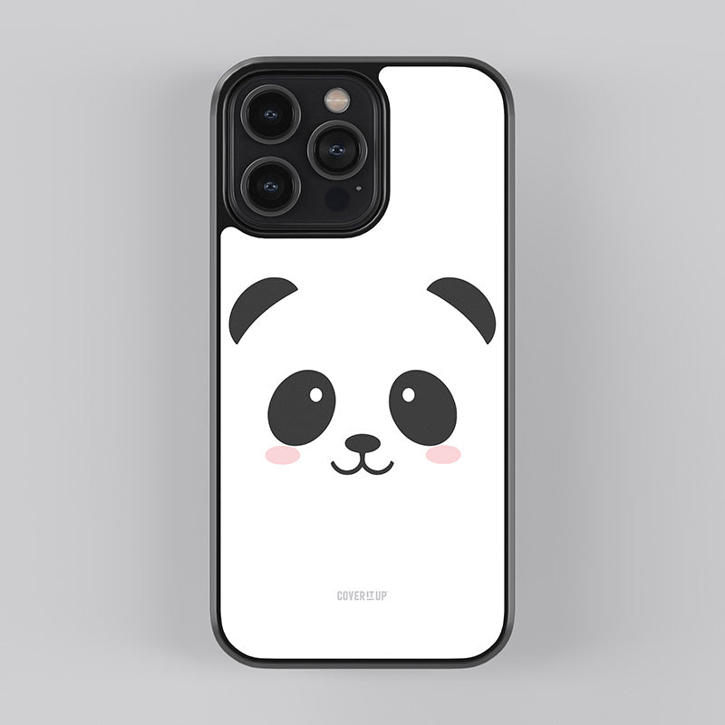 Panda Face Glass Case