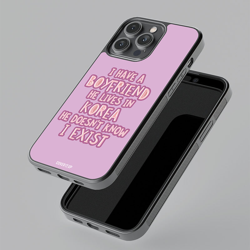 Korean Boyfriend Glass Case