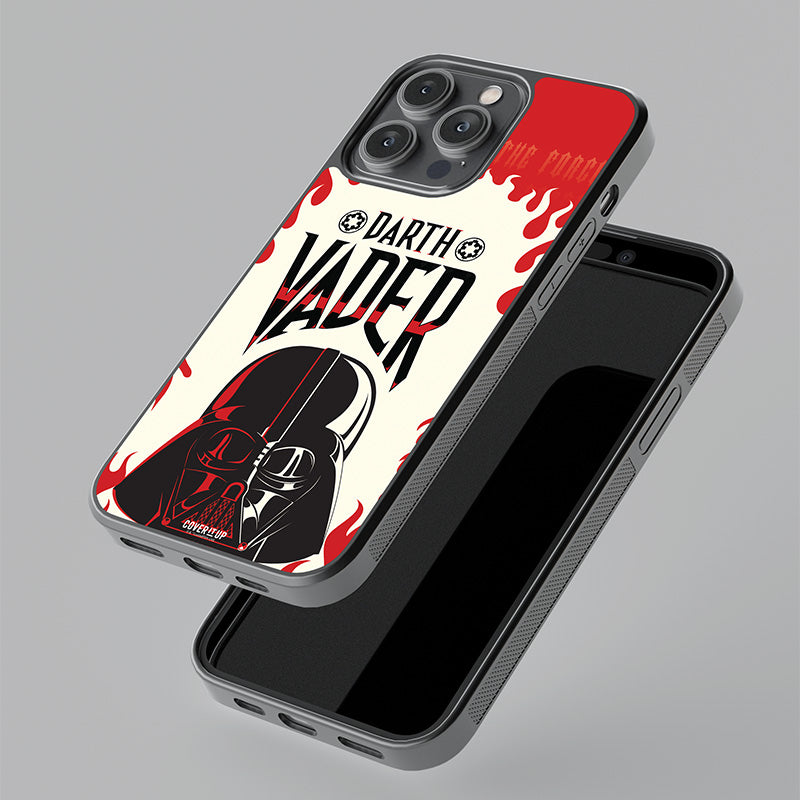 Official Star Wars Darth Vader Flames Glass Case