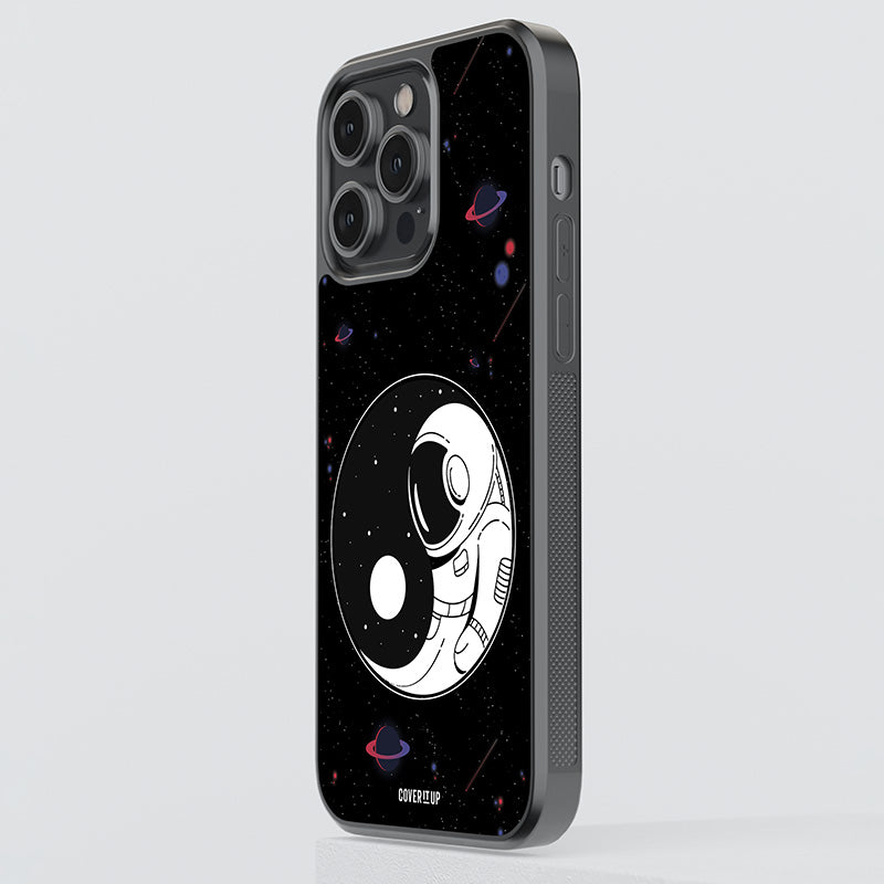 Yin and yang Astronaut Space Glass Case