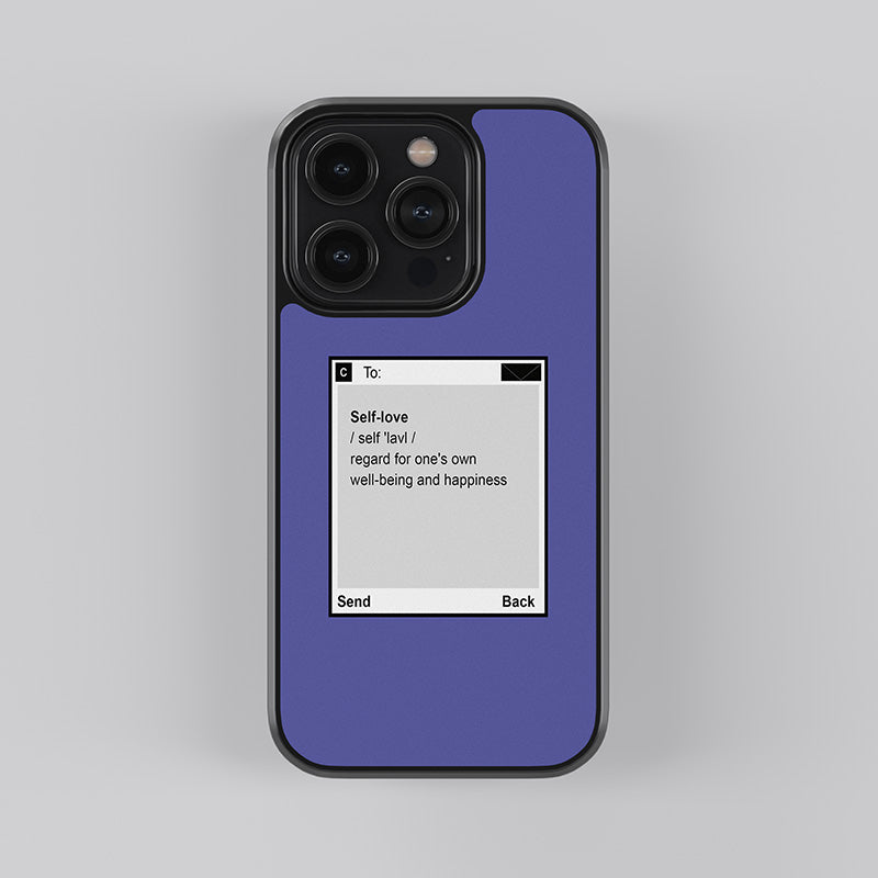 Very Peri Self Love Message Glass Case