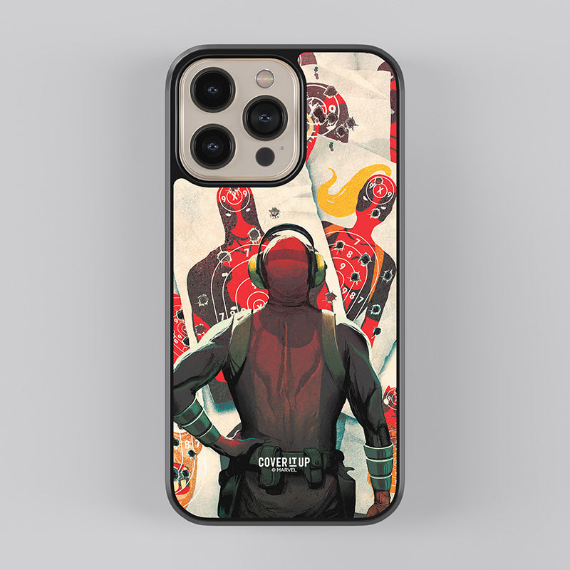 Official Marvel Deadpool Target Glass Case Official Marvel Deadpool Target Glass Case