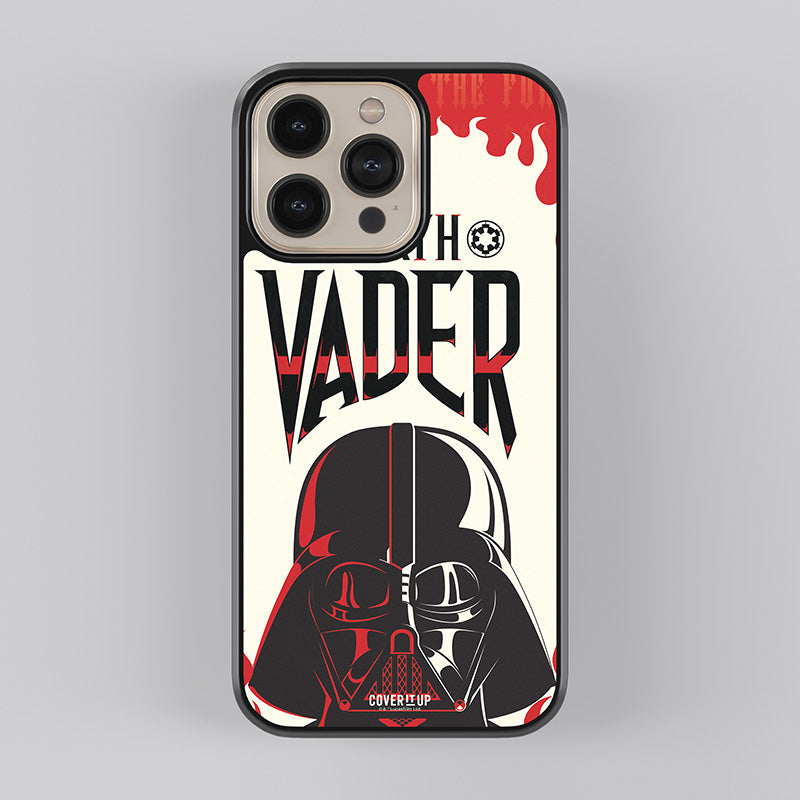 Official Star Wars Darth Vader Flames Glass Case
