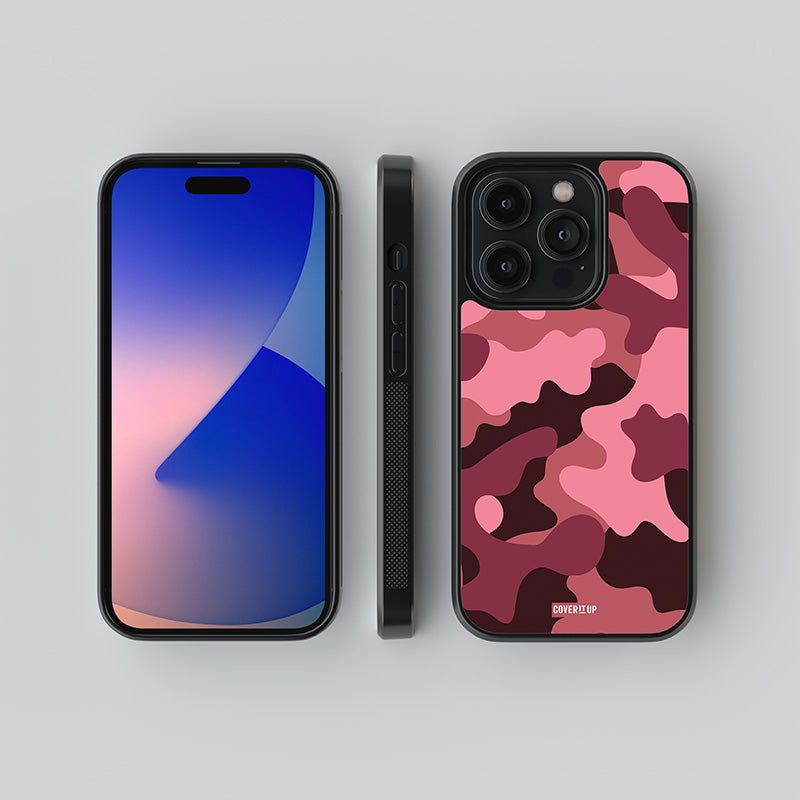 Berry Camo Glass Case