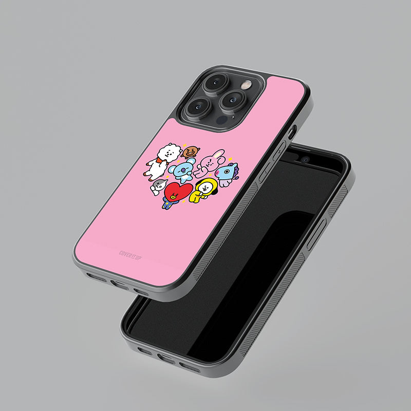 Official  BT21 Pink Glass Case