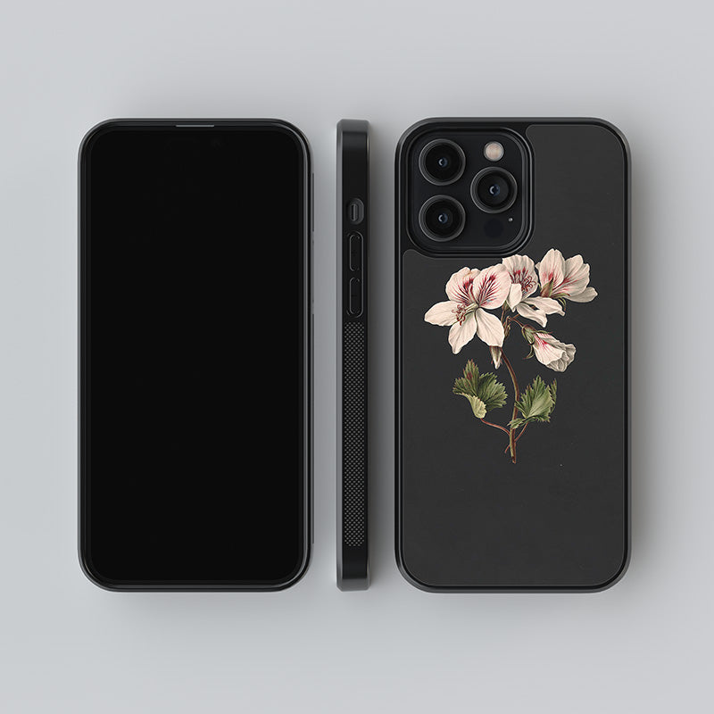 Pelargonium album bicolor Glass Case