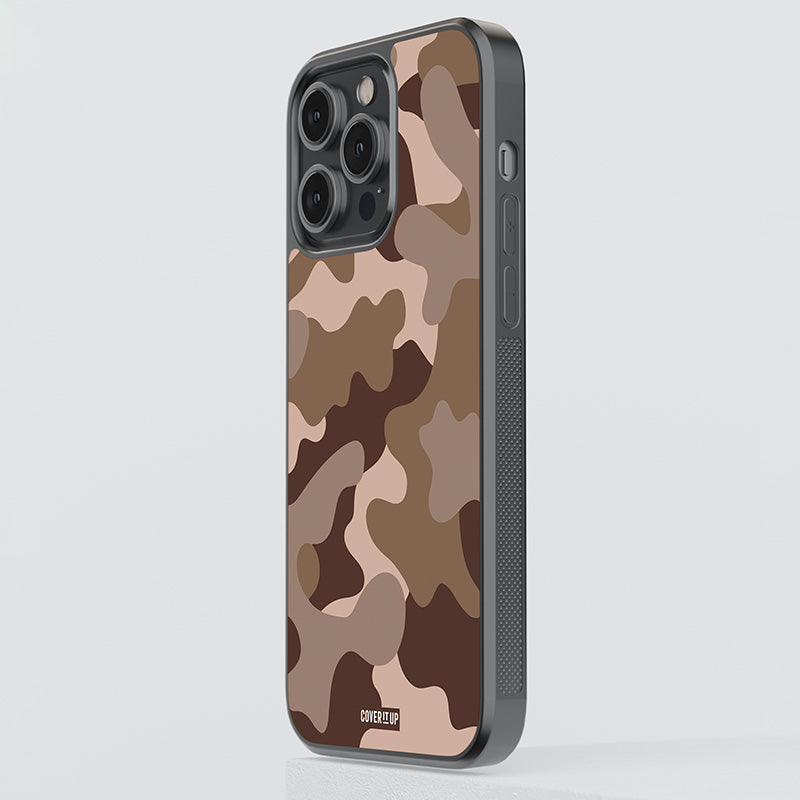 Walnut Camo Glass Case