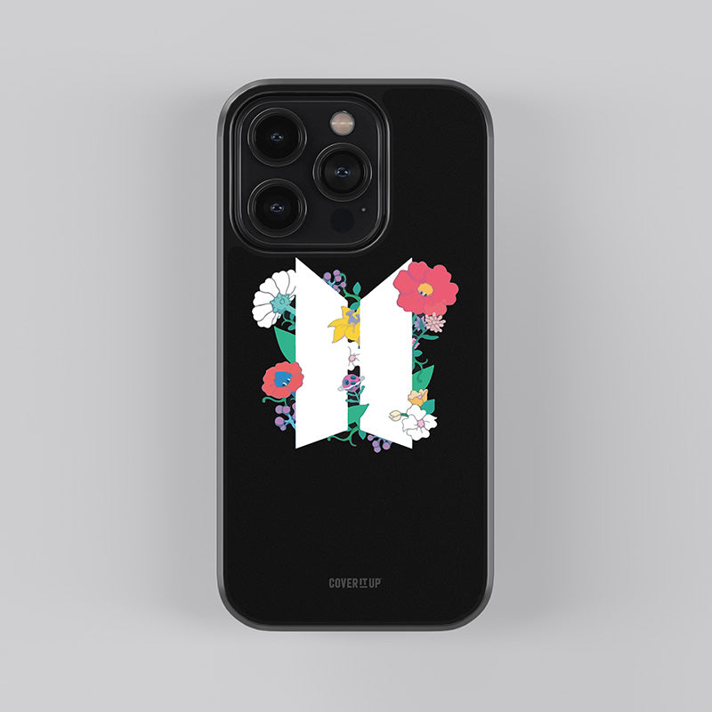 Buy Black BTS Logo Glass Case Mobile Phone Cover
