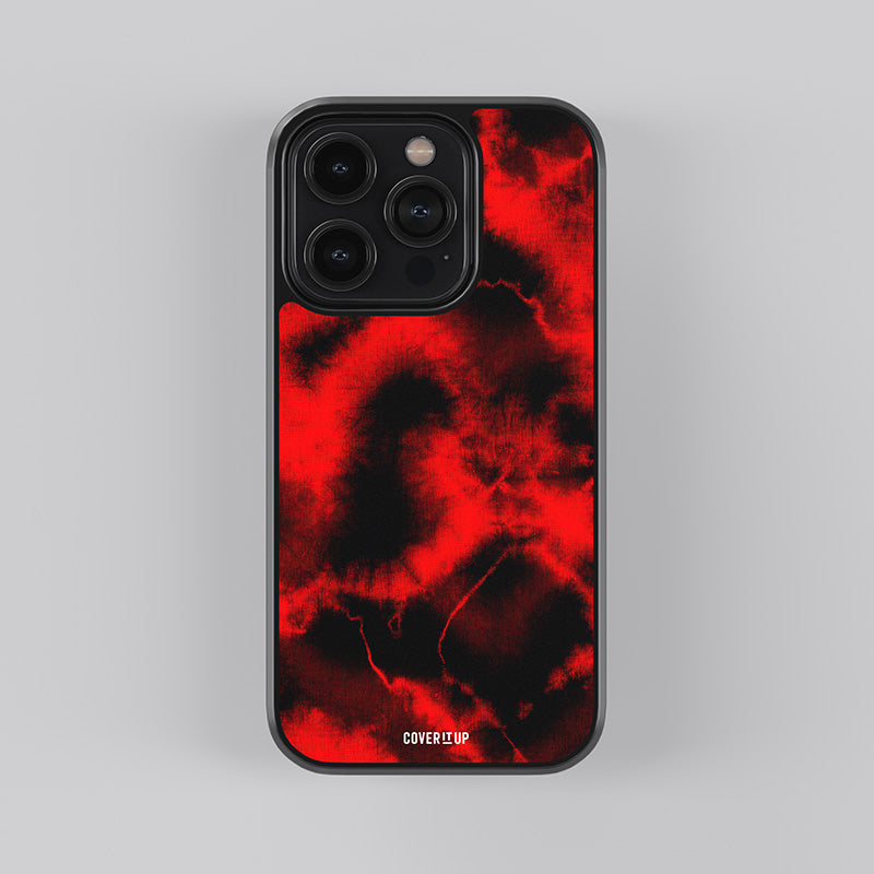 Scarlet Black Tie-Dye Glass Case