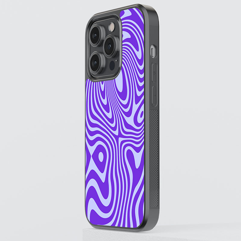 Violet Swirl Glass Case