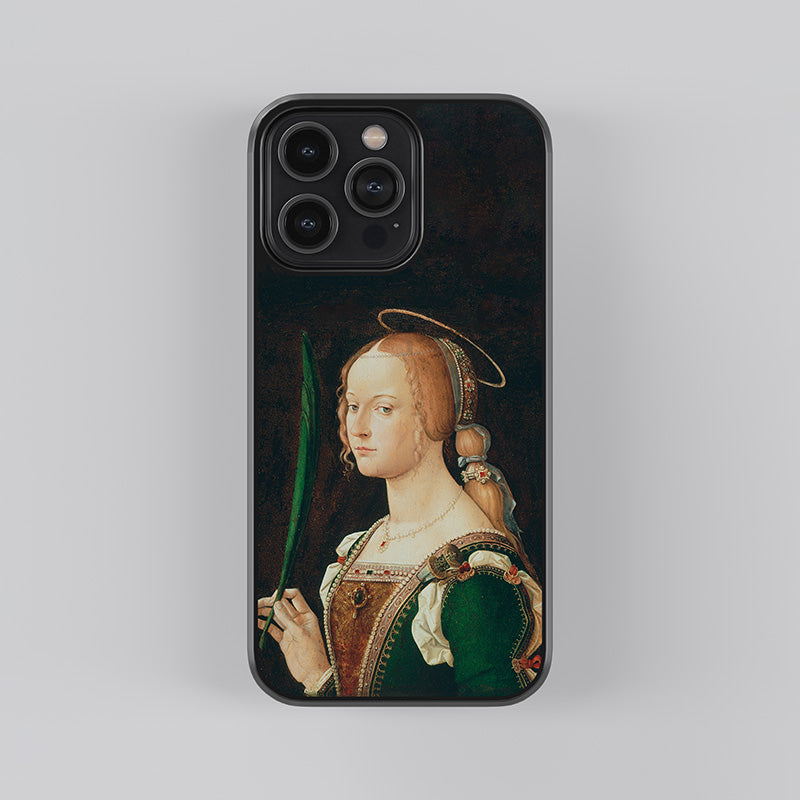 Saint Justina of Padua, Bartolomeo Montagna, 1490 Glass Case