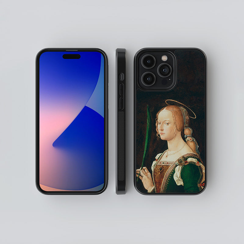 Saint Justina of Padua, Bartolomeo Montagna, 1490 Glass Case