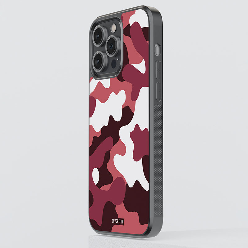 Plum Camo Glass Case