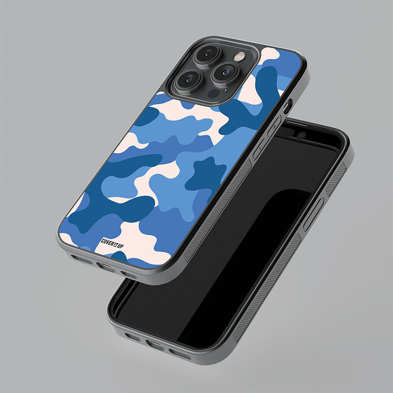 Blueberry Camo Glass Case