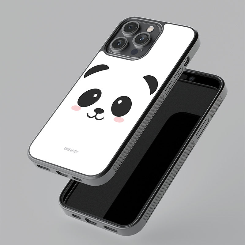 Panda Face Glass Case