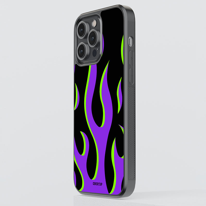 Plasma Flames Glass Case