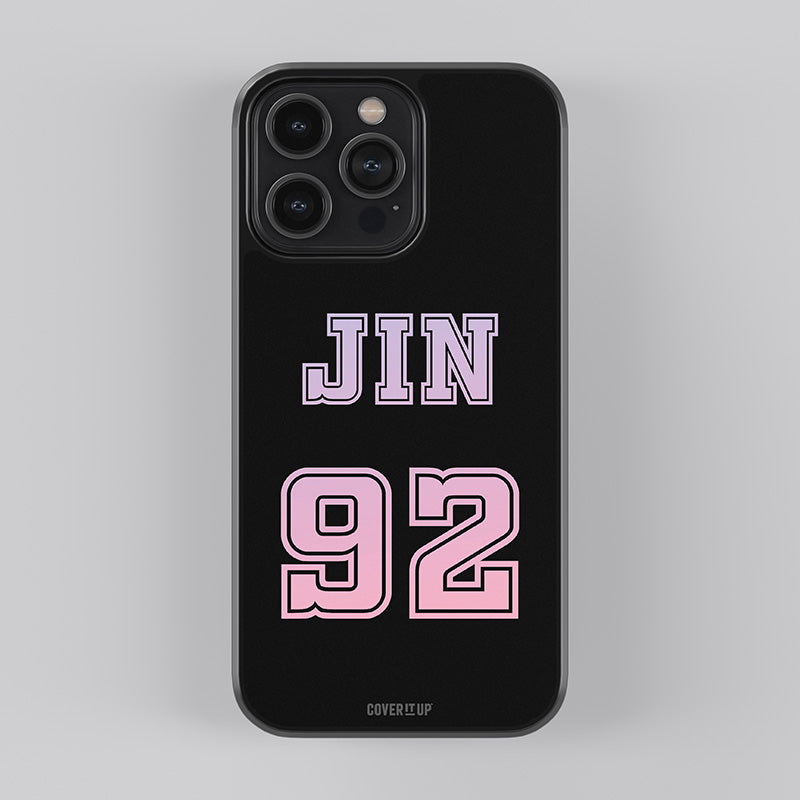 JIN Jersey Number Glass Case