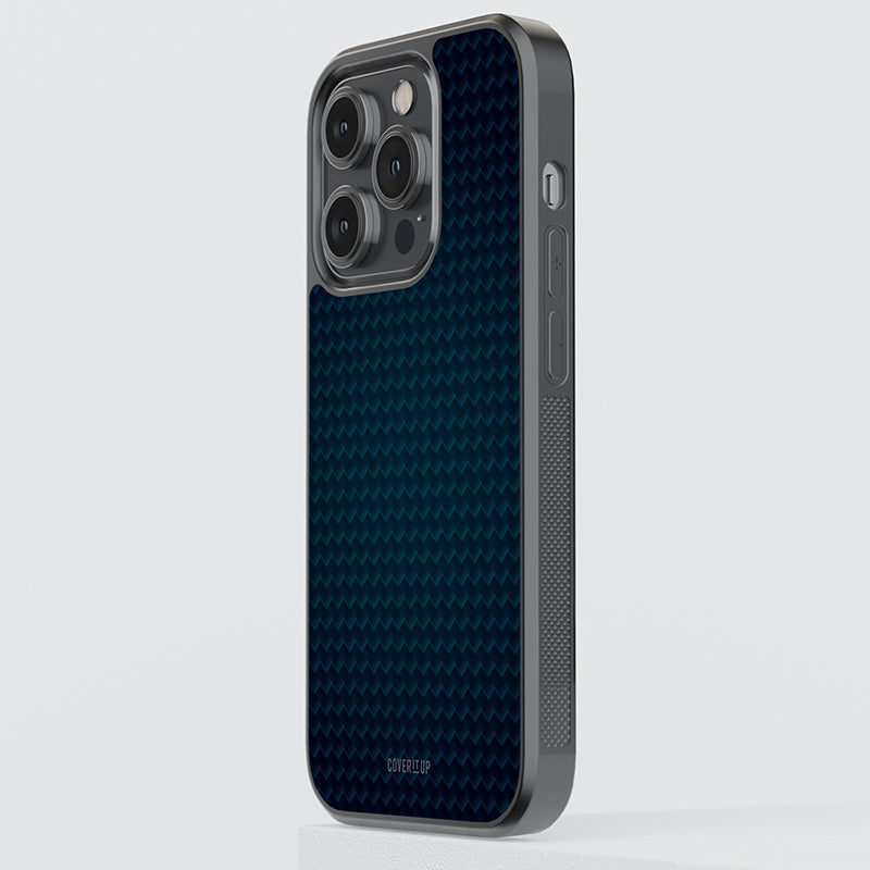 Blue Carbon Fiber Glass Case