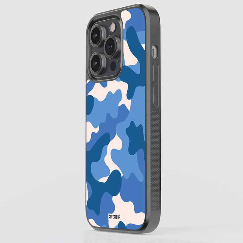 Blueberry Camo Glass Case
