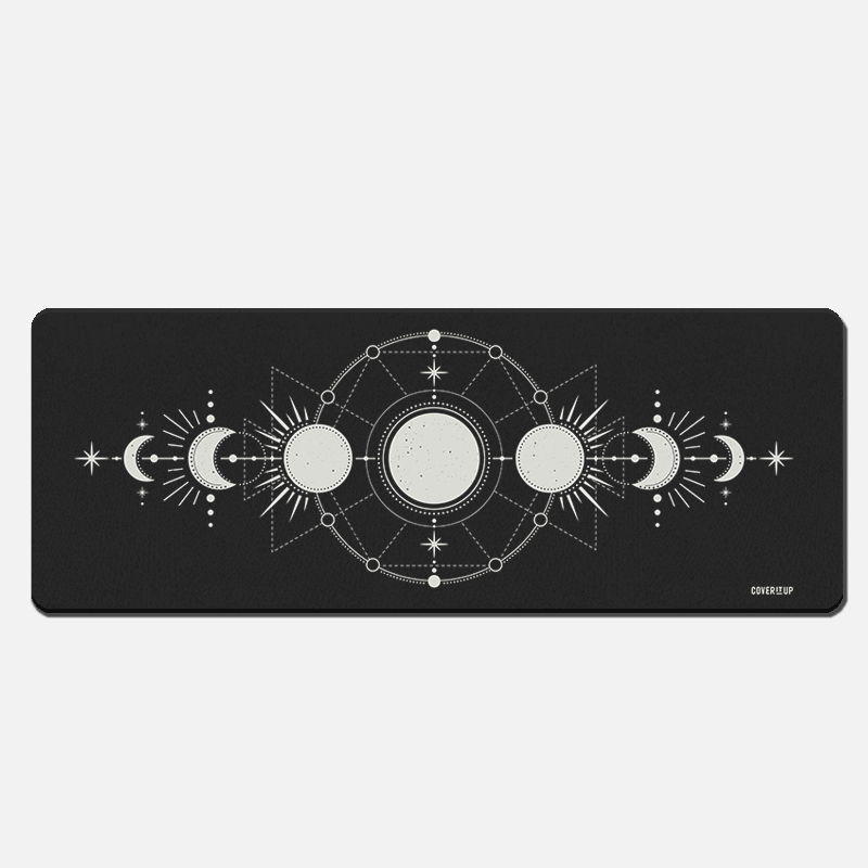 Boho Moon Cycle Desk Mat from coveritup.com