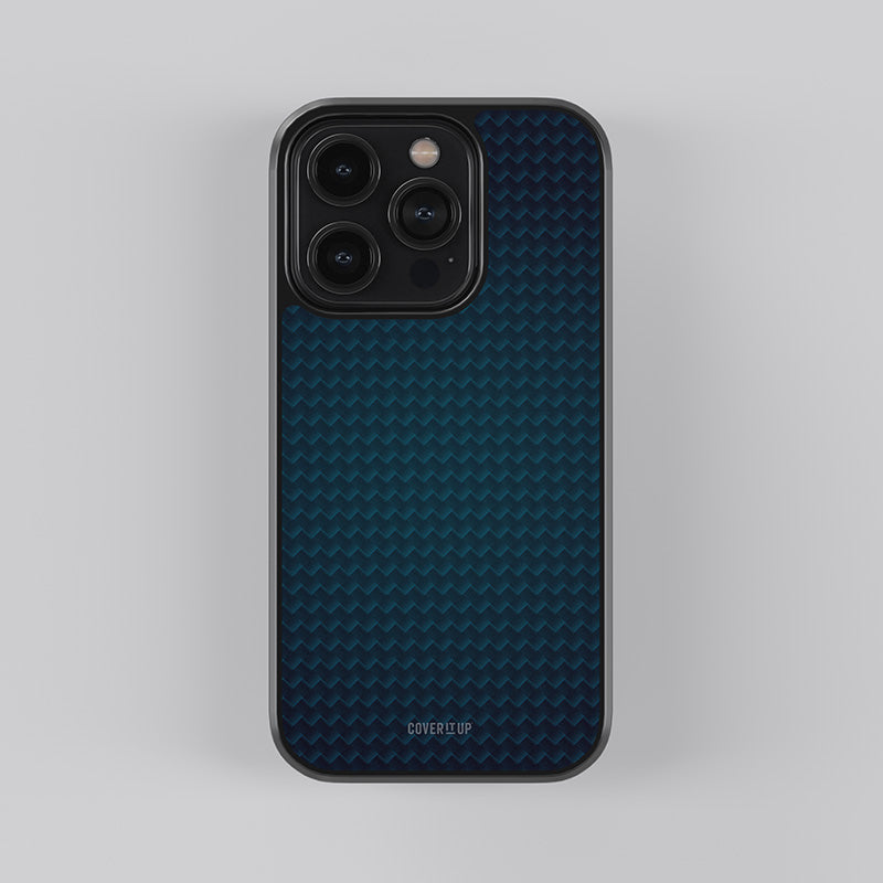 Blue Carbon Fiber Glass Case