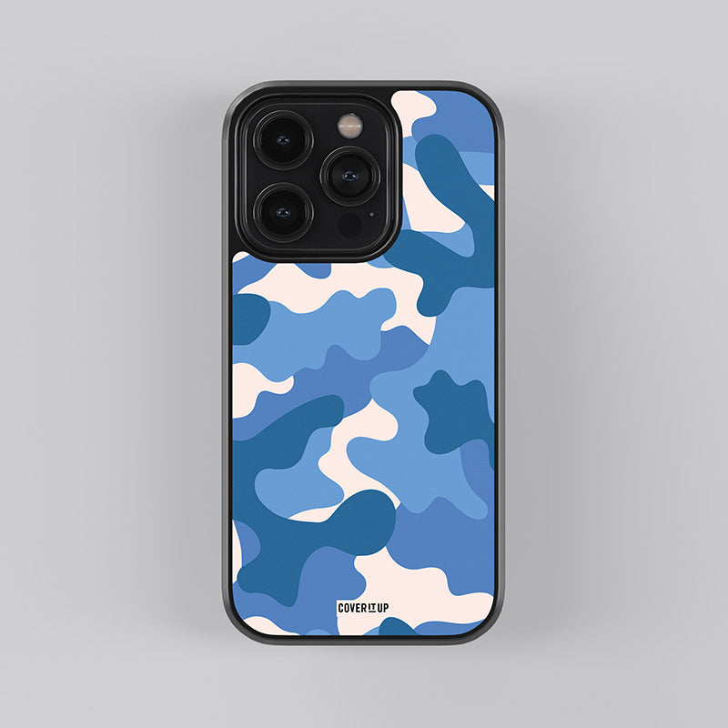 Blueberry Camo Glass Case