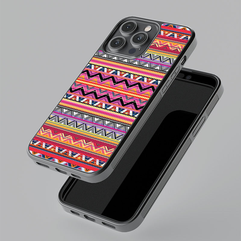 Pink Pattern Glass Case