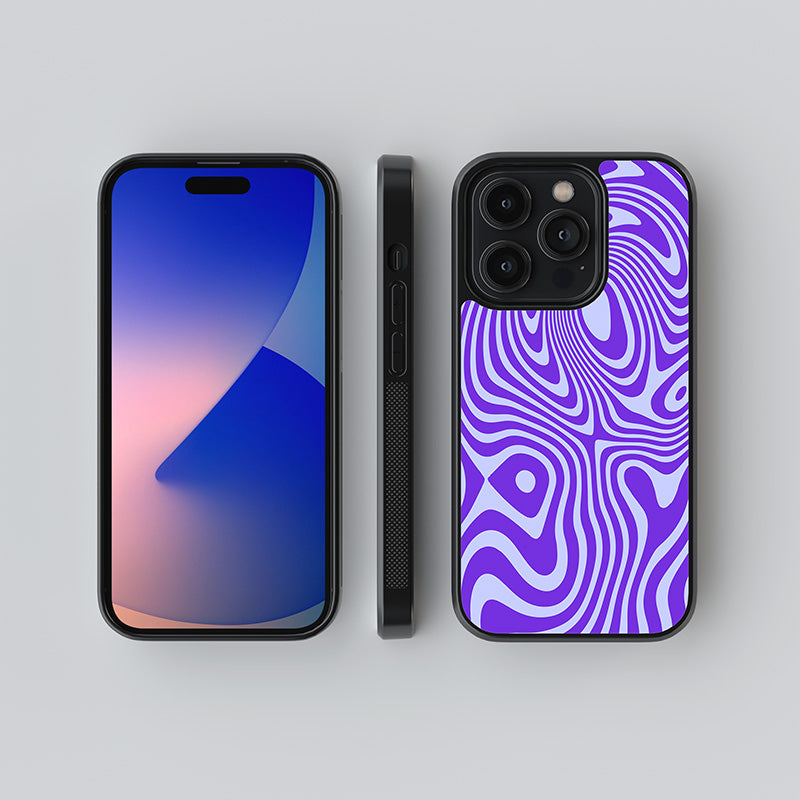 Violet Swirl Glass Case