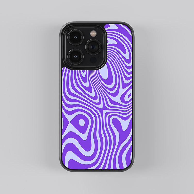 Violet Swirl Glass Case