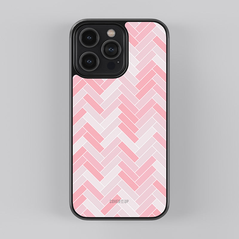 Pink Tiles Glass Case