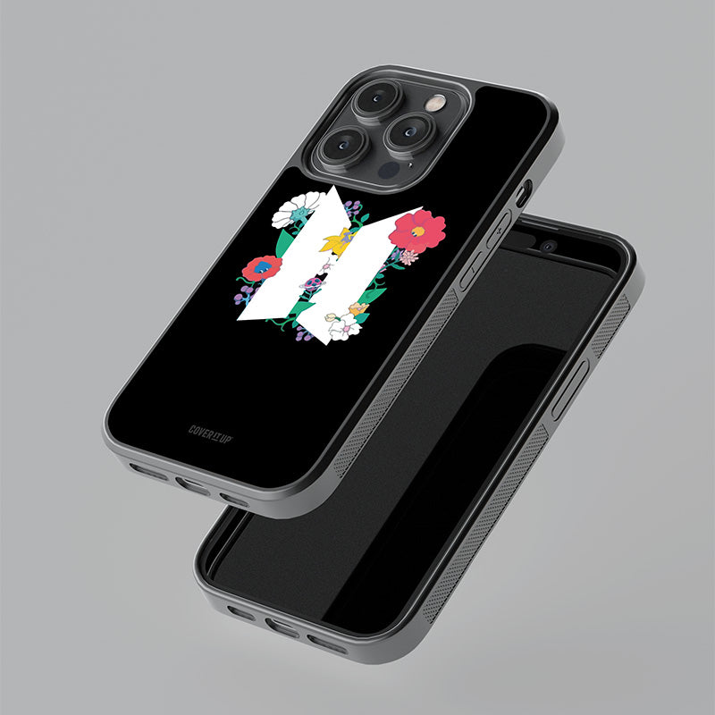 Black BTS Logo Glass Case