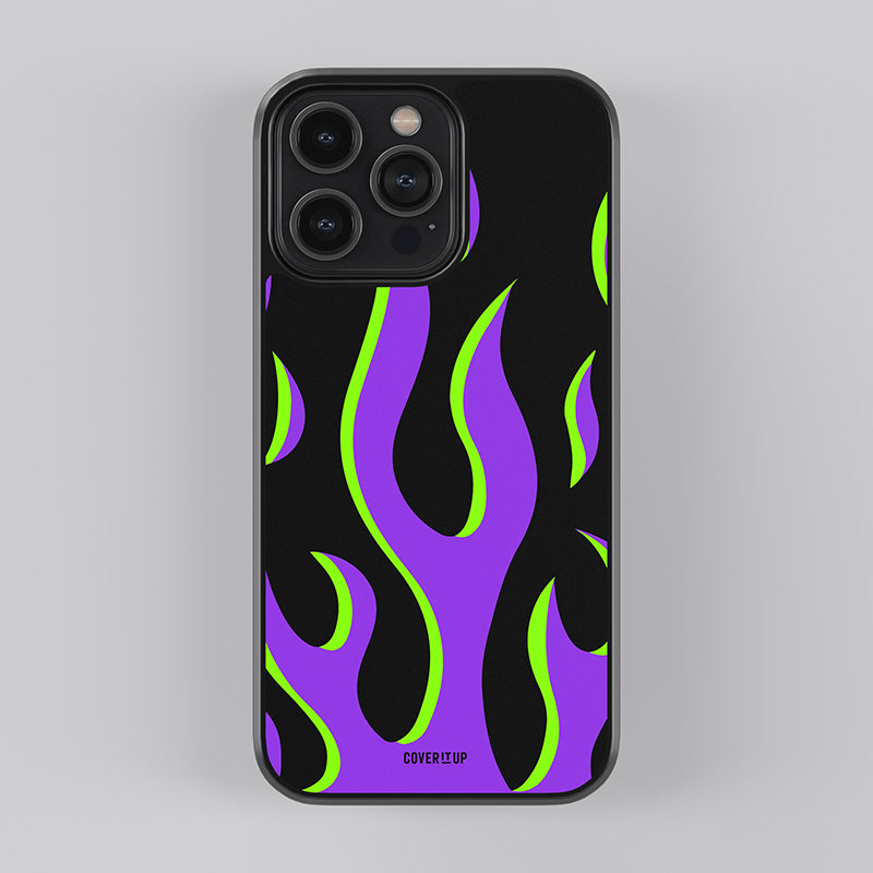 Plasma Flames Glass Case