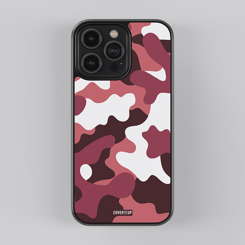 Plum Camo Glass Case