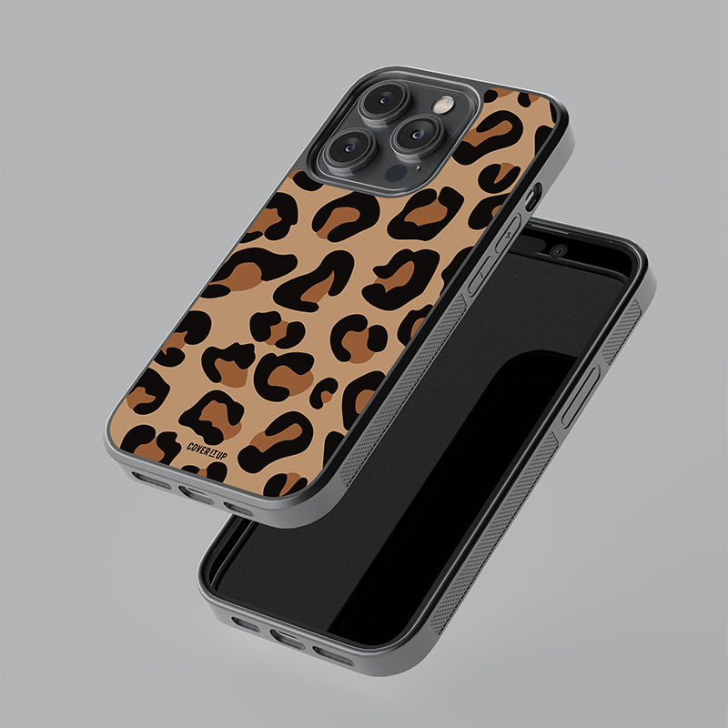 Brown Leopard Glass Case
