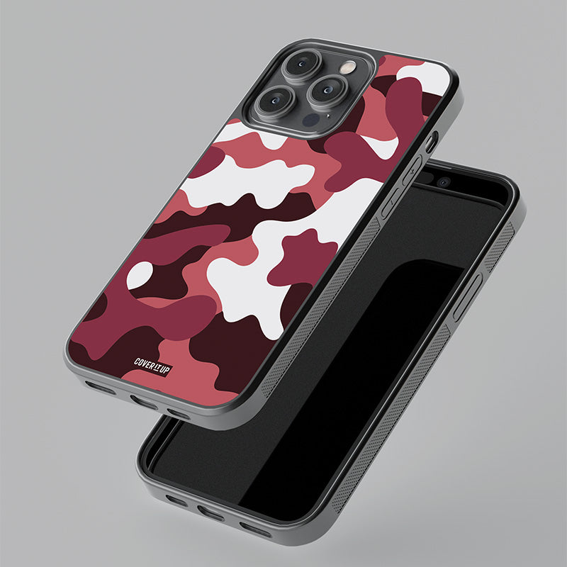 Plum Camo Glass Case