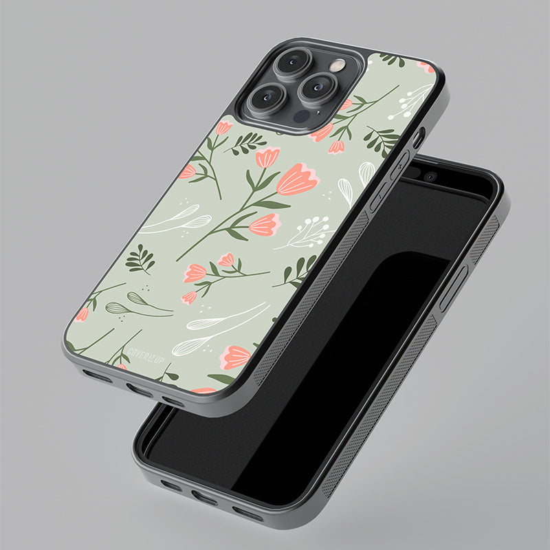 Flawless Flowers Glass Case