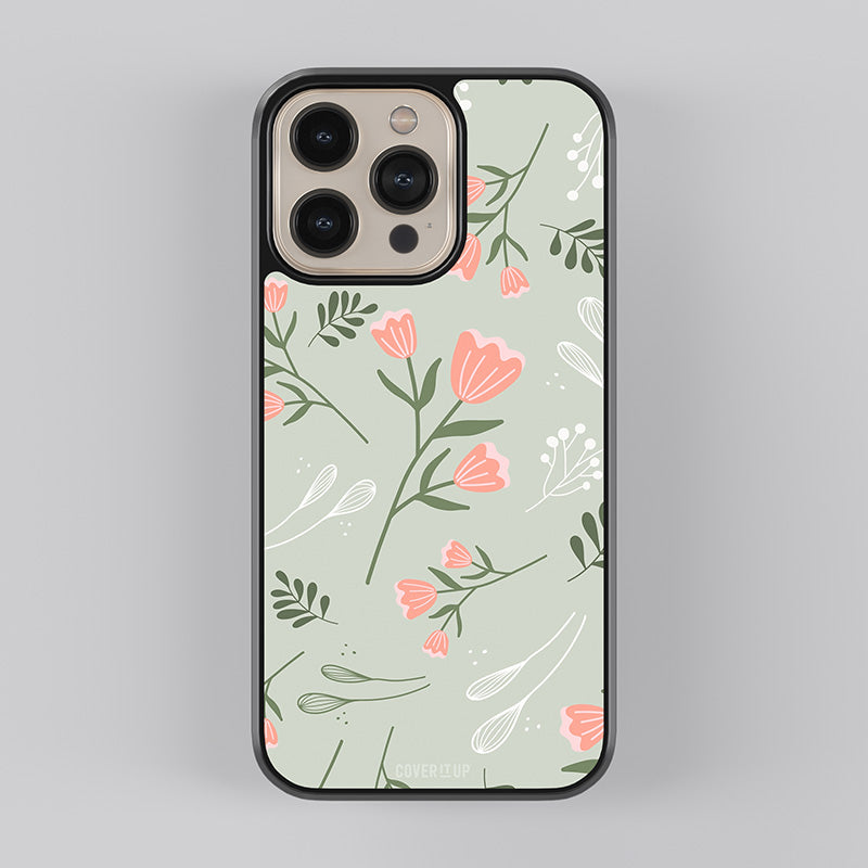 Flawless Flowers Glass Case