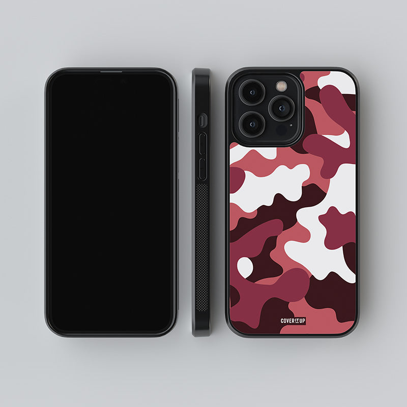 Plum Camo Glass Case