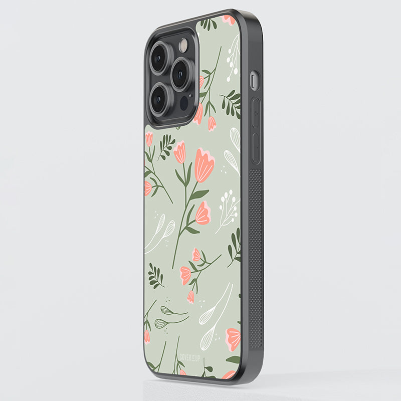 Flawless Flowers Glass Case