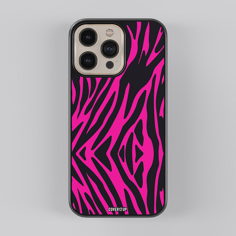 Flamingo Stripes Glass Case