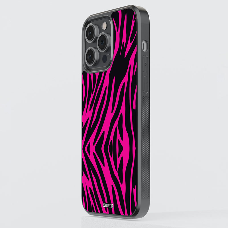 Flamingo Stripes Glass Case