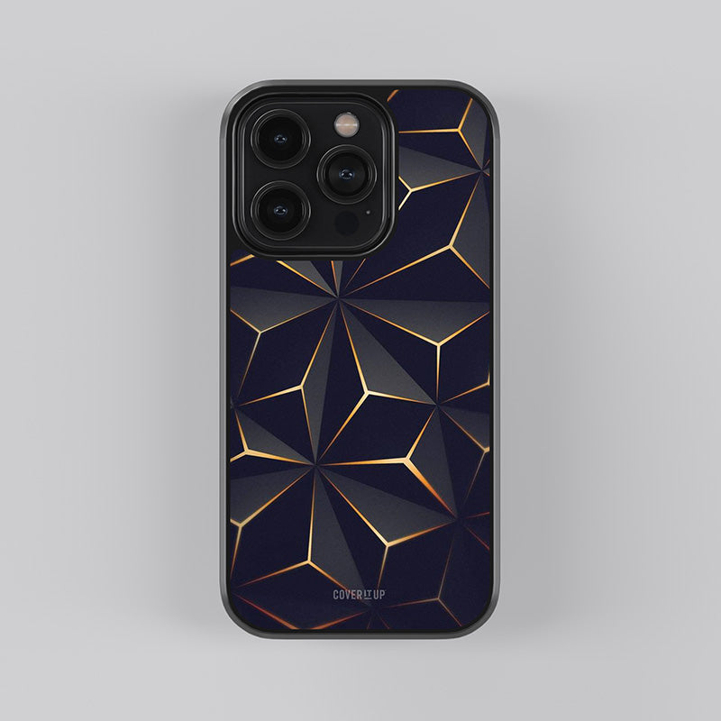 Carved Triangles Glass Case