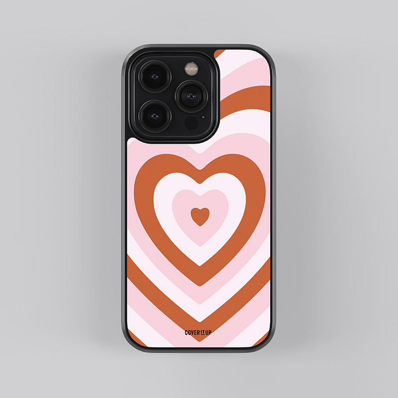 Caramel Hearts Glass Case
